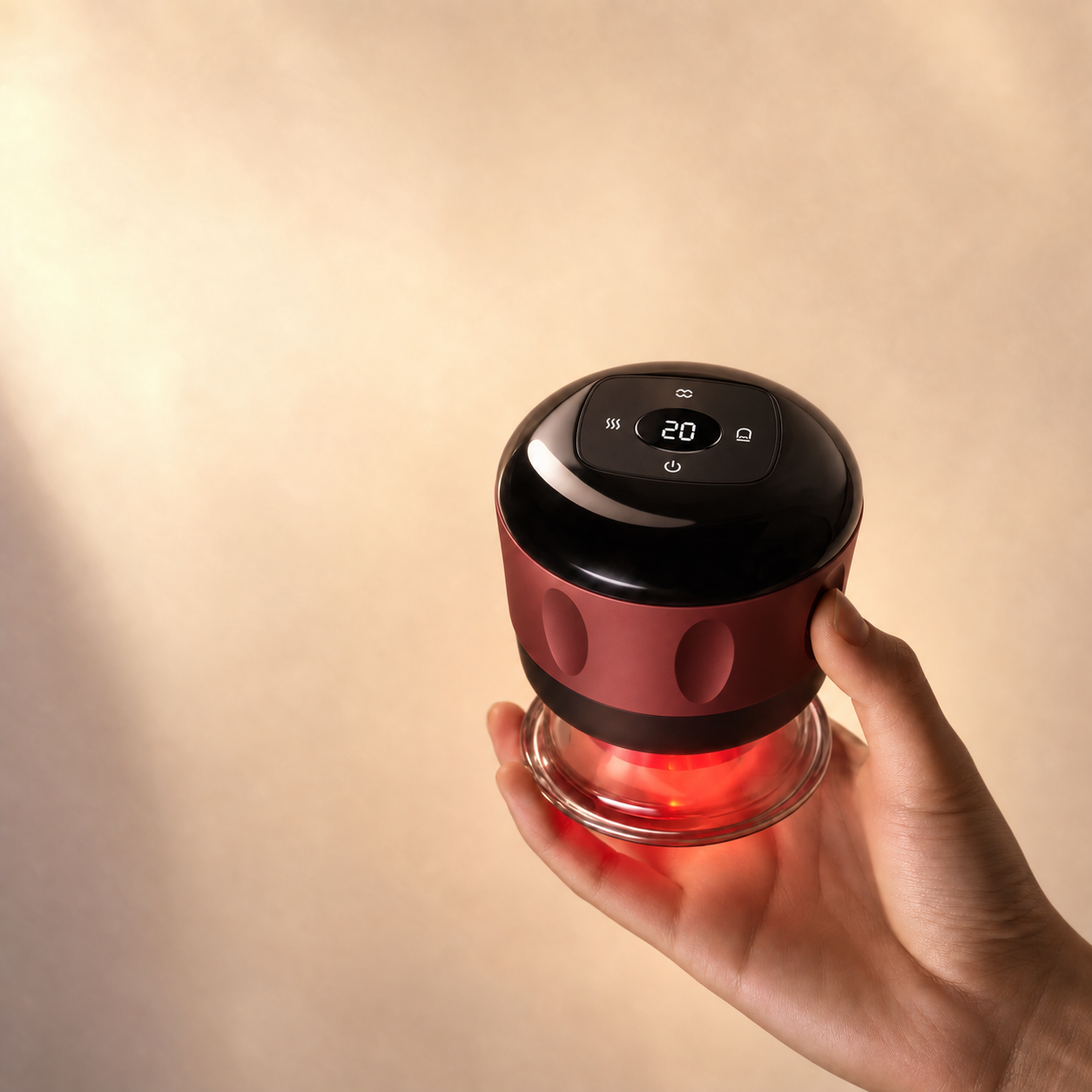 Close-up of the Smart Cupper controls